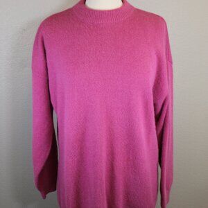 vintage Ascott brand Scottish wool pink sweater women 1x made in Portugal